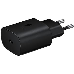 Samsung Originele USB-C naar USB-C kabel - 1 meter - 25 Watt - Zwart + Originele Fast Charging Adapter USB-C Oplader - In Fabrieksverpakking - 25 Watt - Zwart