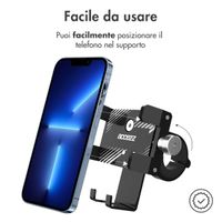 Accezz Telefoonhouder fiets - Verstelbaar - Universeel - Aluminium - Zwart