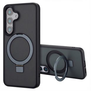 Accezz Ring Stand Backcover met MagSafe Samsung Galaxy S25 - Zwart