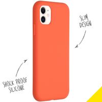 Accezz Liquid Silicone Backcover iPhone 11 - Nectarine