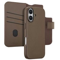 Accezz Leather Bookcase 2-in-1 met MagSafe Apple iPhone 17 - Coffee