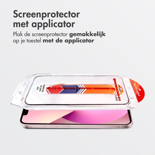 Accezz Gehard Glas Screenprotector met Applicator - 2-pack Apple iPhone 17e / 16e / 15 / 14 / 13 / 13 Pro