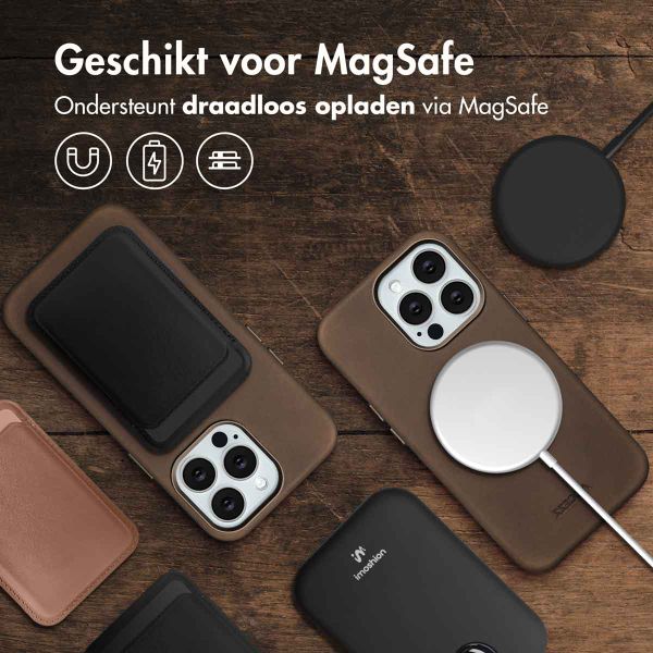 Accezz Vintage Leather Magsafe Backcover iPhone 13 / 13 Pro - Rustic Brown