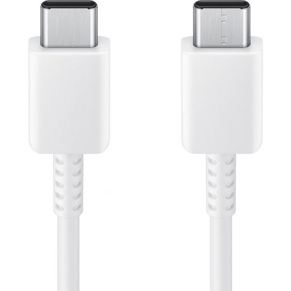 Samsung Originele USB-C naar USB-C kabel - 1 meter - 25 Watt - Wit + Originele Fast Charging Adapter USB-C Oplader - In Fabrieksverpakking - 25 Watt - Wit