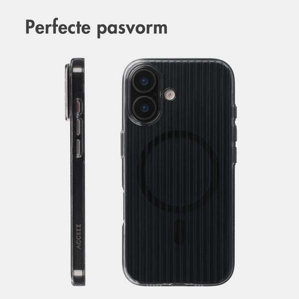 Accezz Lite Backcover met MagSafe | Fluted | Apple iPhone 17 - Smokey Clear