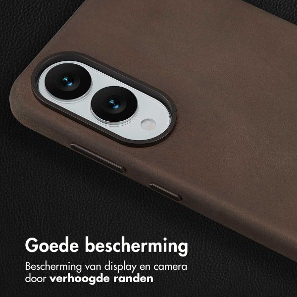 Accezz Vintage Leather Magsafe Backcover Samsung Galaxy S25 Edge - Rustic Brown
