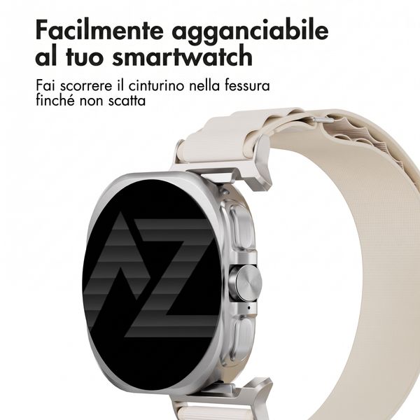 Accezz Nylon Alpine bandje Samsung Galaxy Watch Ultra 2 (2026) / Ultra (2024/2025) - Sterrenlicht