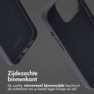 Accezz MagSafe Leather Backcover iPhone 14 Pro - Onyx Black