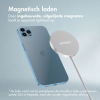 Accezz Wireless Charger USB-C - MagSafe en Qi2 Draadloze Oplader - 1 meter - Wit