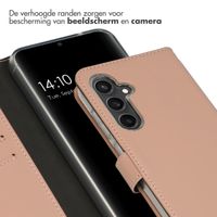 Selencia Echt Leren Bookcase Samsung Galaxy S23 FE - Dusty Pink