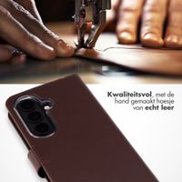 Selencia Echt Leren Bookcase Samsung Galaxy S26 - Bruin