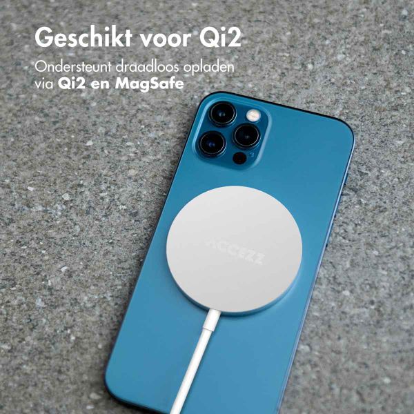Accezz Wireless Charger USB-C - MagSafe en Qi2 Draadloze Oplader - 1 meter - Wit