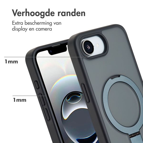 Accezz Ring Stand Backcover met MagSafe Apple iPhone 16e - Zwart