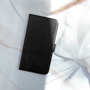 Selencia Echt Lederen Bookcase iPhone 8 Plus / 7 Plus - Zwart