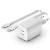 Belkin Boost↑Charge™ GaN Pro Adapter 2 poorts met USB-C kabel - USB-C - 65W - Wit