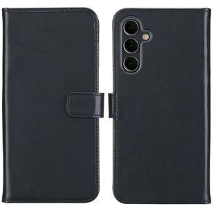Selencia Echt Leren Bookcase Samsung Galaxy A16 - Zwart