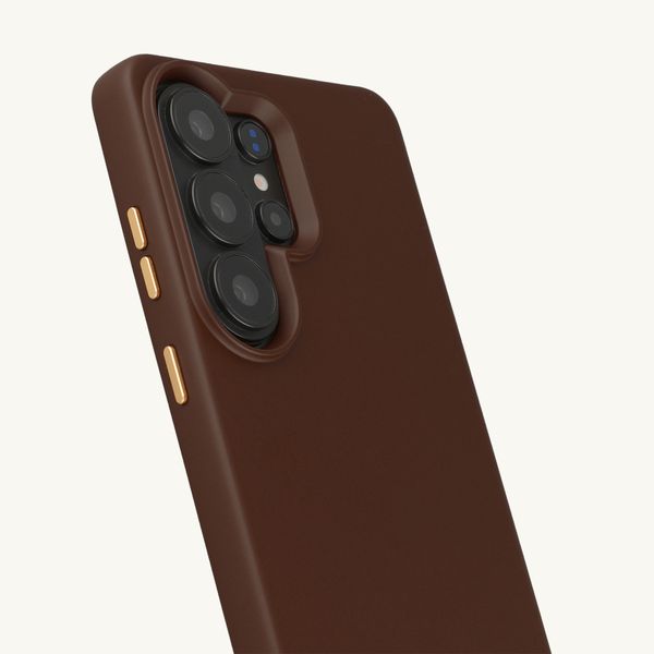 Selencia Rivièra MagSafe Backcover met afneembare haakjes Samsung Galaxy S26 Ultra - Choco Brown