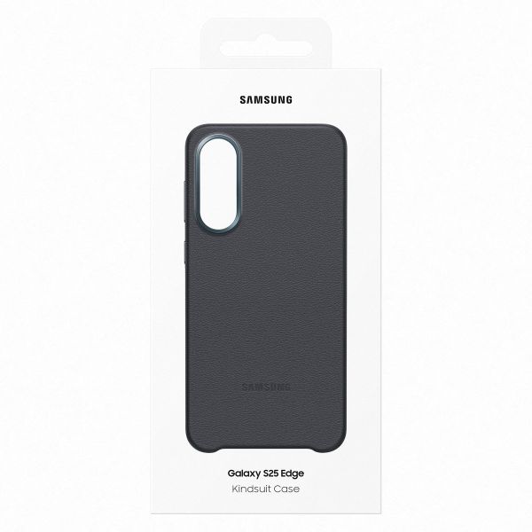 Samsung Originele KindSuit Vegan Leather Case Samsung Galaxy S25 Edge - Zwart