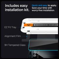 Spigen GLAStR Privacy EZ Fit Screenprotector + Applicator Apple iPhone 15 Pro Max