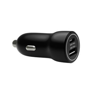 dbramante1928 re-charge | Autolader - USB-C 30 Watt + USB-A 18 Watt - Zwart