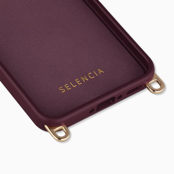 Selencia Rivièra MagSafe Backcover met afneembare haakjes Samsung Galaxy A36 / A56 - Bold Burgundy