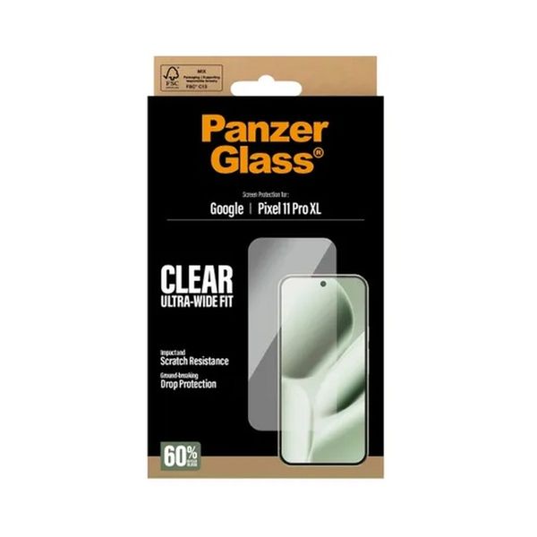 PanzerGlass Ultra-Wide Fit Anti-Bacterial Screenprotector incl. applicator Google Pixel 11 Pro XL