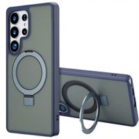 Accezz Ring Stand Backcover met MagSafe Samsung Galaxy S25 Ultra - Blauw