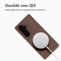 Accezz Liquid Silicone Backcover met MagSafe Samsung Galaxy Z Fold 8 Ultra - New Tea Brown