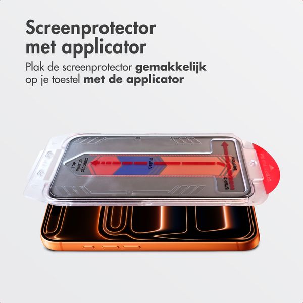 Accezz Gehard Glas Screenprotector met Applicator - 2-pack Apple iPhone 17 Pro Max