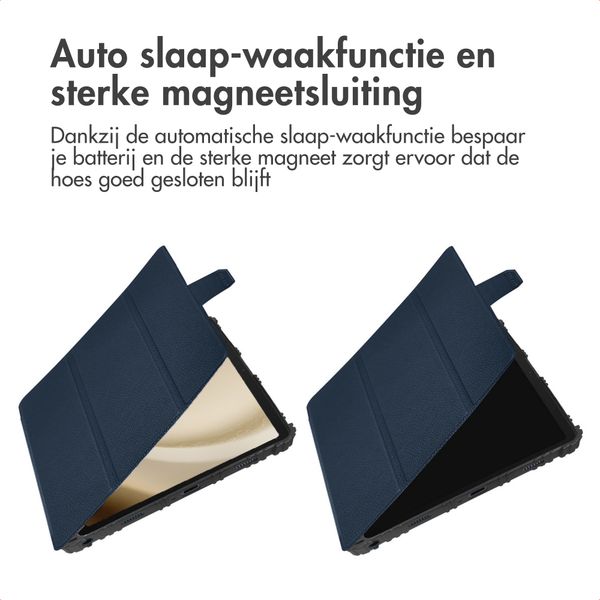 Accezz Rugged Trifold Bookcase Samsung Galaxy Tab A9 Plus - Donkerblauw