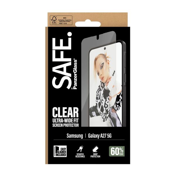 SAFE by PanzerGlass Ultra-Wide Fit Screenprotector incl. applicator Samsung Galaxy A27 (5G)