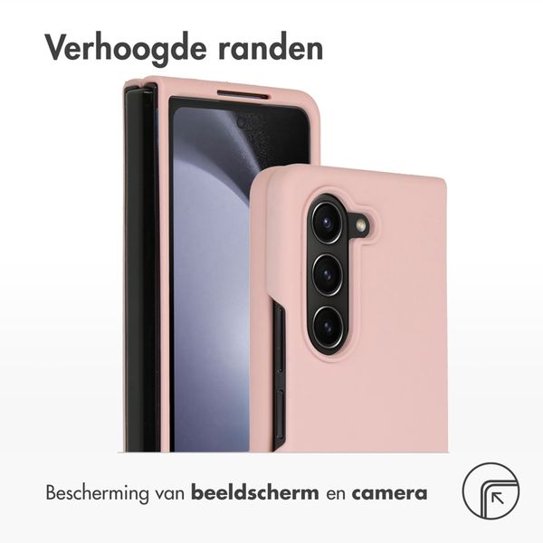 Accezz Liquid Silicone Backcover Samsung Galaxy Z Fold 5 - Roze