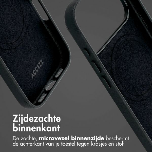 Accezz MagSafe Leather Backcover Apple iPhone 18 Pro / 17 Pro - Onyx Black