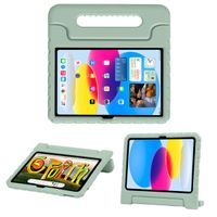 Accezz Kidsproof Backcover met handvat iPad 10 (2022) 10.9 inch - Olijfgroen