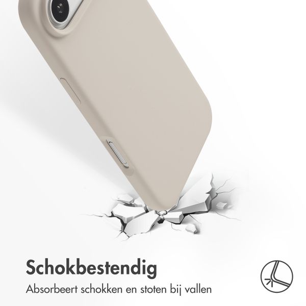Accezz Liquid Silicone Backcover met MagSafe Apple iPhone 17 Air - Stone