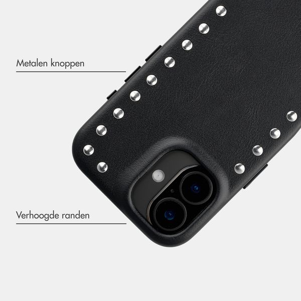 Selencia Studs Backcover met MagSafe Apple iPhone 17 - Velvet Black