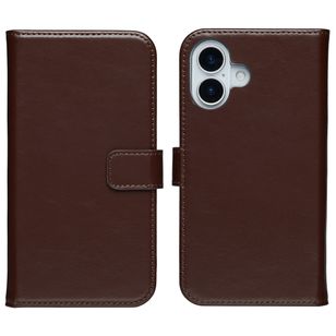 Selencia Echt Leren Bookcase Apple iPhone 17 - Bruin