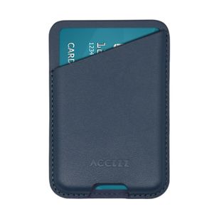 Accezz Leather Cardholder MagSafe - Kaarthouder met MagSafe - Nightfall Blue