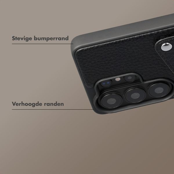 Selencia Riva Backcover met Pashouder Samsung Galaxy S26 Ultra - Zwart