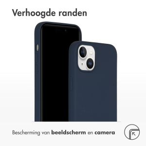 Accezz Liquid Silicone Backcover iPhone 15 Plus - Donkerblauw