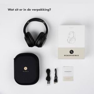 Selencia Urban Play Bluetooth Headphones met Opbergcase - Draadloze koptelefoon Over-Ear - met Active Noise Cancelling - Midnight Black