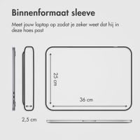 Accezz Leather Laptop hoes met rits 15-16 inch - Laptopsleeve - Zwart