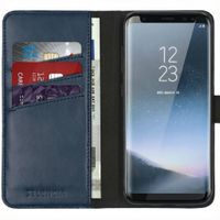 Selencia Echt Leren Bookcase Samsung Galaxy S8 - Blauw