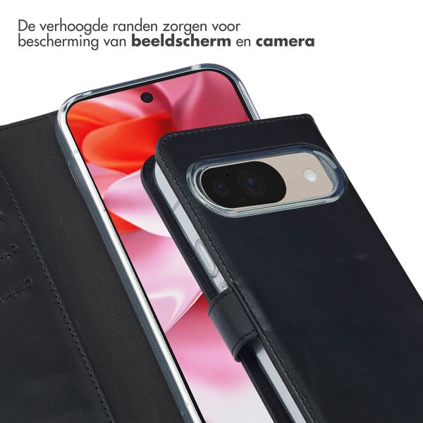 Selencia Echt Leren Bookcase Google Pixel 10 / 10 Pro - Black