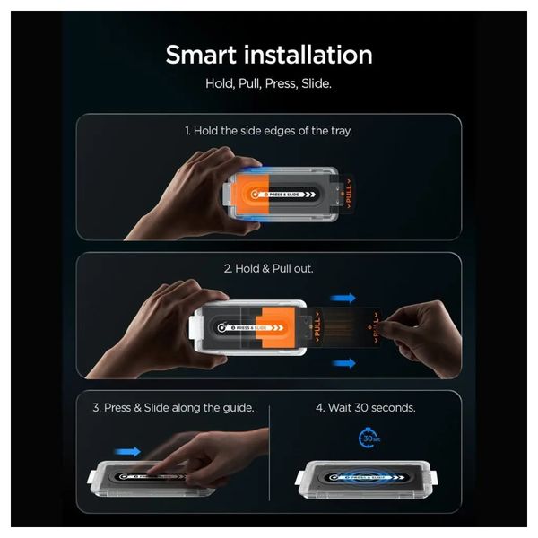 Spigen GLAStR EZ Fit Screenprotector 2 Pack + Applicator Apple iPhone 18 Pro Max / 17 Pro Max / 16 Pro Max