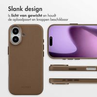 Accezz MagSafe Leather Backcover Apple iPhone 17 - Coffee