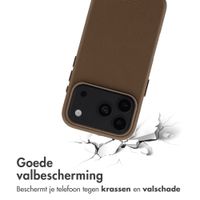 Accezz MagSafe Leather Backcover Apple iPhone 18 Pro / 17 Pro - Coffee Brown