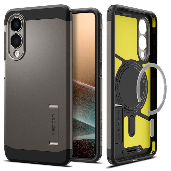 Spigen Tough Armor Backcover MagSafe Samsung Galaxy S25 Edge - Gunmetal