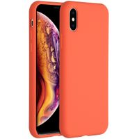 Accezz Liquid Silicone Backcover Apple iPhone Xs / X - Nectarine