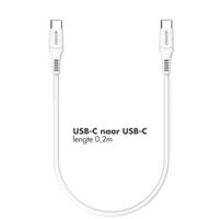 Accezz USB-C naar USB-C kabel - 0,2 meter - Wit